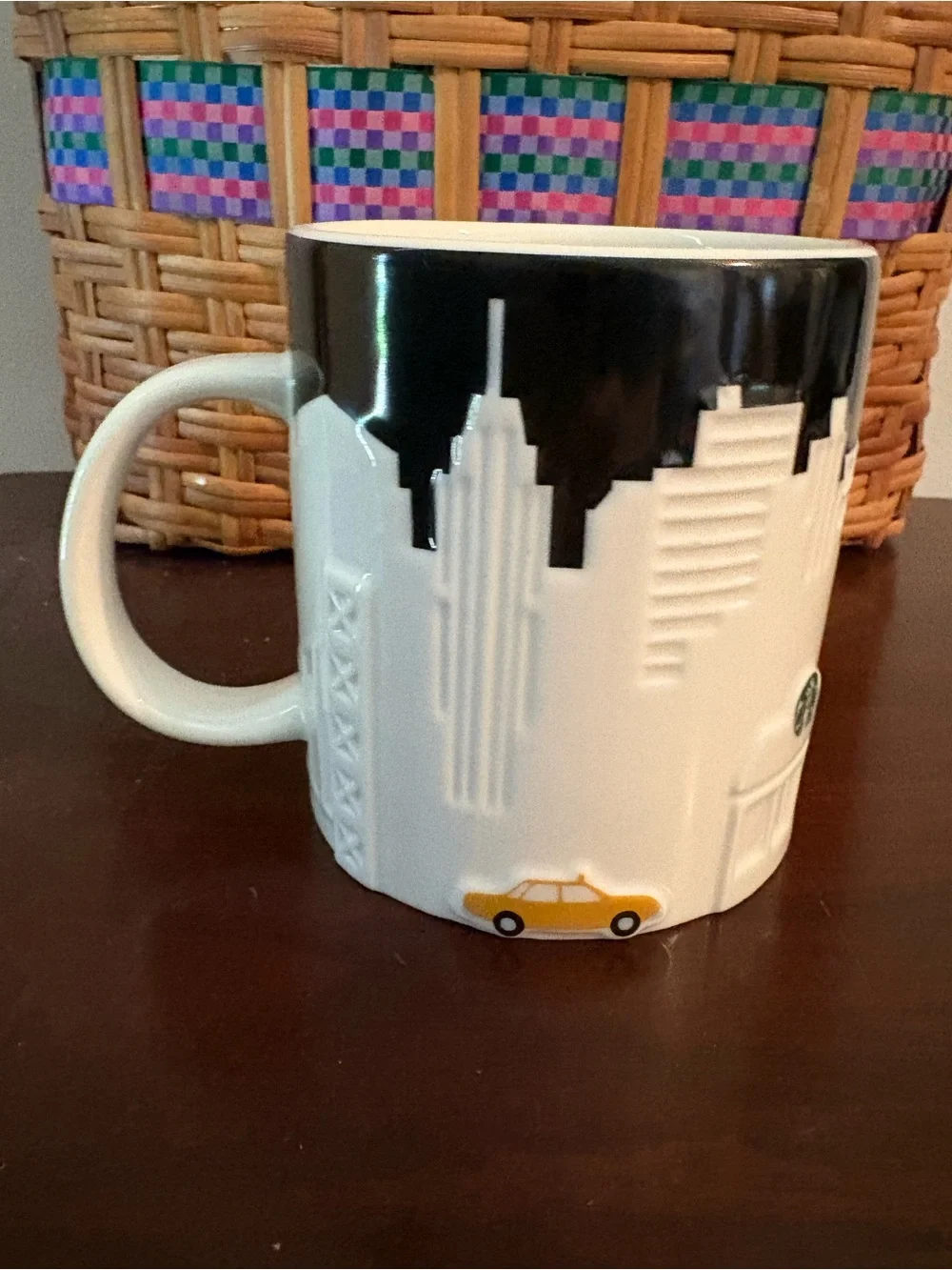 Starbucks New York City Embossed Skyline Ceramic Mug - Black and White 2012
